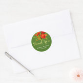 Herfst rode bloemen dank u bruiloft stickers (Envelop)