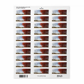 Herfst rode esdoorn etiket (Full Sheet)