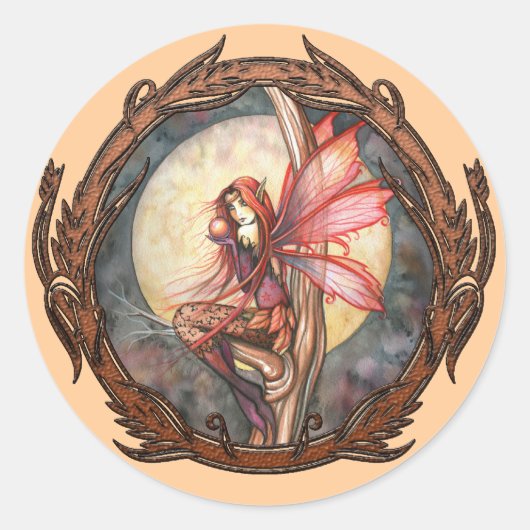 Herfst Rode Sprookjes Kunst Stickers (Voorkant)