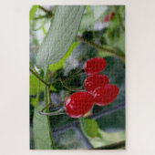 Herfst rode stippen legpuzzel (Verticaal)