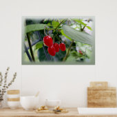 Herfst rode stippen poster (Keuken)