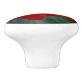 Herfst rode vlekken keramische knop (Zijkant)