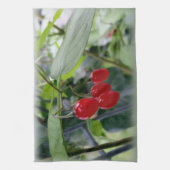 Herfst rode vlekken theedoek (Verticaal)