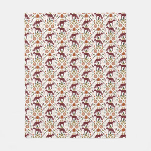 Herfst Rode Vos Folk Art Fleece Deken