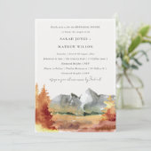 Herfst Roest Bergbomen Foliage repetitie diner Kaart (Staand voorkant)