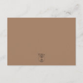 Herfst Roest & Bruin Boho Moderne Receptie Bruilof Informatiekaartje (Achterkant)