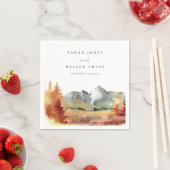 Herfst Roest Oranje Berg Bomen Gebladerte Trouw  Servet (Insitu)