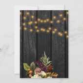 Herfst roestbloemen rustic chic 60 fabelachtige ja kaart (Achterkant)