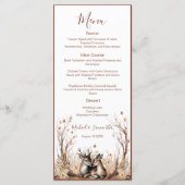 Herfst Roestiek Herten Bruiloft Collectie Menu (Voorkant)