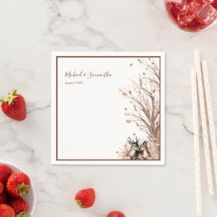 Herfst Roestiek Herten Bruiloft Collectie Servet