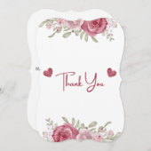 Herfst Roestig Bourgondië Calligrafie Platte Trouw Kaart (Voorkant / Achterkant)