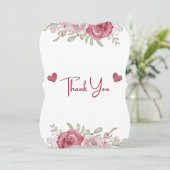 Herfst Roestig Bourgondië Calligrafie Platte Trouw Kaart (Staand voorkant)