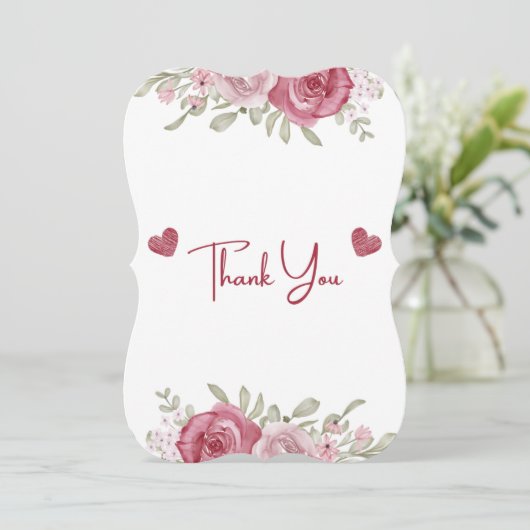 Herfst Roestig Bourgondië Calligrafie Platte Trouw Kaart (Staand voorkant)