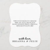 Herfst Roestig Bourgondië Calligrafie Platte Trouw Kaart (Achterkant)