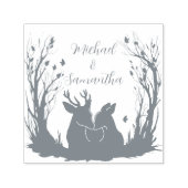 Herfst Roestig Herten Bruiloft Zelfinktende Stempel (Design)
