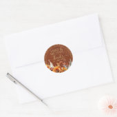 Herfst Roestig Ronde Sticker (Envelop)