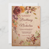 Herfst Roestige Bloei Bourgondië Blush Herfst Brui Kaart (Voorkant)