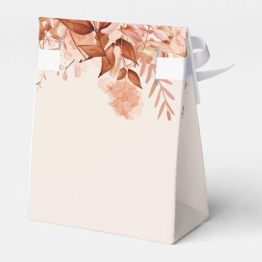 Herfst Roestige Bloem Bruiloft Feest Bedankdoosjes (Achterkant)