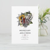 Herfst Roestige Bloem Gothic Bachelorette Feest Kaart (Staand voorkant)