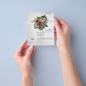 Herfst Roestige Bloem Gothic Trouw Uitnodiging Flyer (Hand)