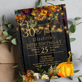Herfst roestige bloemen rustieke chic 30 prachtige kaart