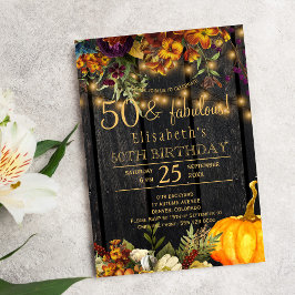 Herfst roestige bloemen rustieke chic 50 fabuleuze kaart