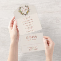 Herfst Roestige Bloemhart Trouwfeest