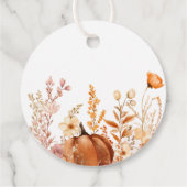 Herfst Roestige Pompoen Bruidsdiner Bedankt Bedankjes Labels (Achterkant)