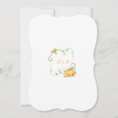 Herfst Roestige Pompoenen Slingerlichten Hout I DO Kaart (Achterkant)