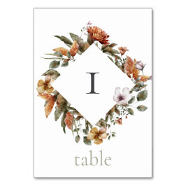 Herfst Romance Bloemenbruiloft Kaart
