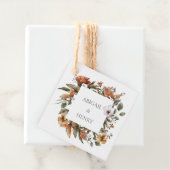 Herfst Romance Boog Bloemen Huwelijk Bedankjes Labels (In situ)