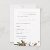 Herfst Romance Boog Bloemen Huwelijk RSVP Kaartje (Achterkant)