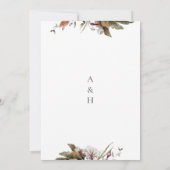 Herfst Romance Boog Bloemen Huwelijksuitnodiging Kaart (Achterkant)