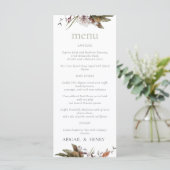 Herfst Romance Boog Bloemen Trouwmenu Menu (Staand voorkant)