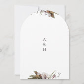 Herfst Romance Boog Bloemenbruiloft Save the date Kaart (Achterkant)