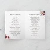 Herfst Romance Bourgondische bruiloft gevouwen Programma (Binnen)