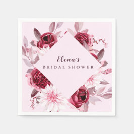 Herfst Romance Goud Lijst Bloemen vrijgezellenfees Servet