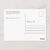 Herfst Romantic Floral Wedding Save the Date Briefkaart (Achterkant)