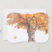 Herfst Romantic Rustic Tree Oranje Yellow Wedding Kaart (Achterkant)