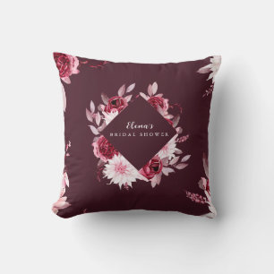 Herfst Romantiek Gouden Frame Bloem bruidsdouche Kussen