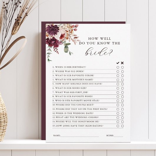 Herfst Romantische Bloemige Bruids Shower Bewerkba Kaart