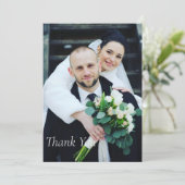 Herfst Romantische Boog Bloem Bruiloft Bedankkaart (Staand voorkant)