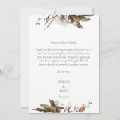 Herfst Romantische Boog Bloem Bruiloft Bedankkaart (Achterkant)