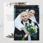 Herfst Romantische Boog Bloem Bruiloft Bedankkaart (Voorkant / Achterkant)