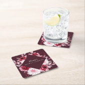 Herfst Romantische Gouden Frame Bloem bruiloft fee Kartonnen Onderzetters (Insitu)