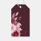 Herfst Romantische Gouden Frame Bloemige bruidsdou Cadeaulabel (Achterkant)