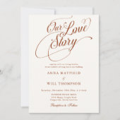 Herfst romantische kalligrafie onze liefde verhaal kaart (Voorkant)