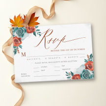 Herfst Romantische Krachtige Teal Oranje Eet Bruil