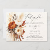 Herfst Romantische pioen Roos aardse verlovingsfee Kaart (Voorkant)