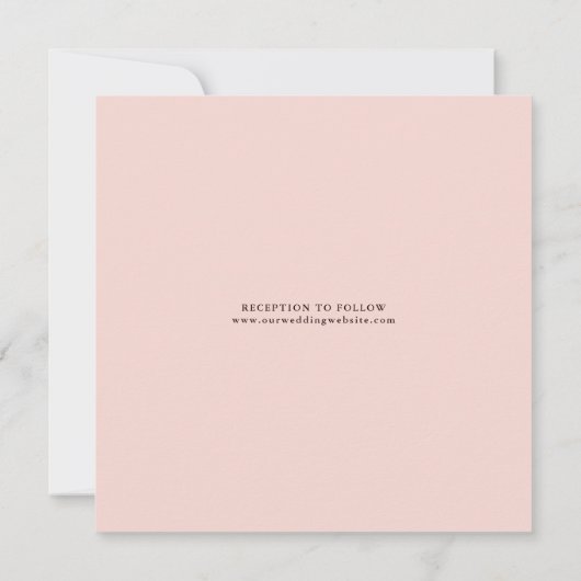 Herfst Romantische Waterverf Bloem Bruiloft Vierka Kaart (Achterkant)